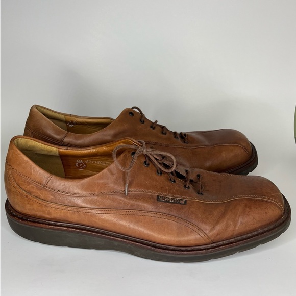 Mephisto Shoes Oxfords Lace Up Casual Shoes Men Size 15 Brown Leather Portugal